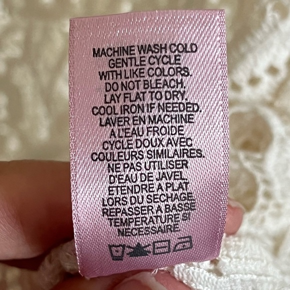 Calypso St. Barth Cream Lace Cap Sleeve Cotton Blend Redortwear Blouse Sz Sm EUC - Picture 5 of 13